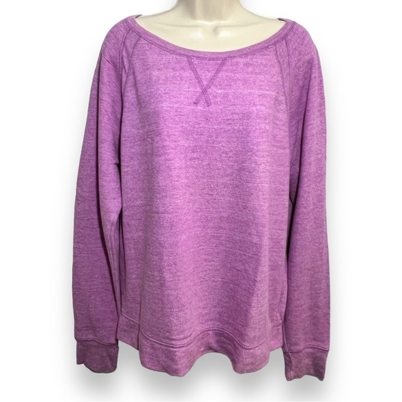 REEBOK Women’s Crewneck Sweatshirt Heather Purple Size Large - Picture 1 of 4